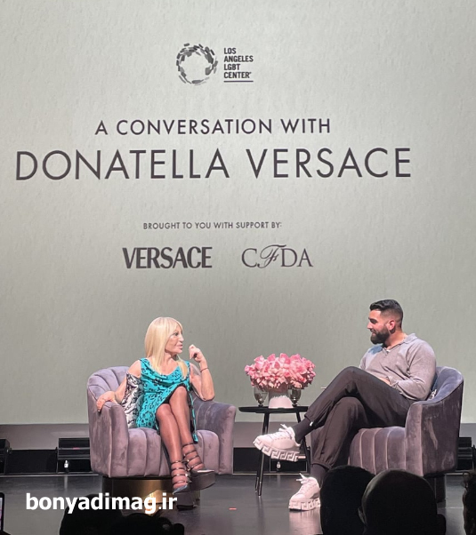 Before the show in L.A., Donatella Versace talks to LGBTQ+ community(2023)